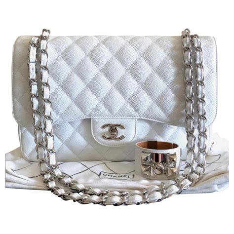 chanel white bags|chanel bag white price.